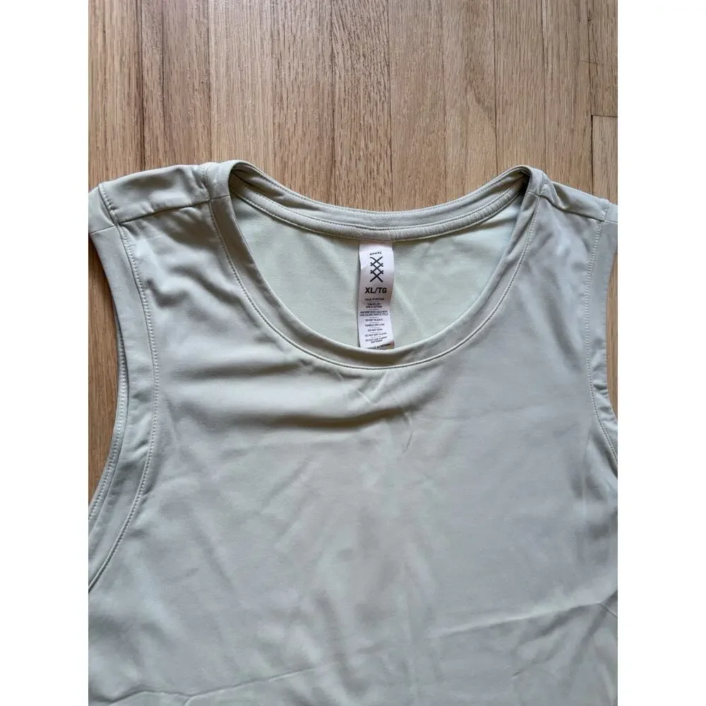 Rhone Grey Sage Grey Serene Crop Performance Tank Top Sleeveless Size XL